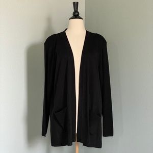 Misook Simple Black Knit Jacket